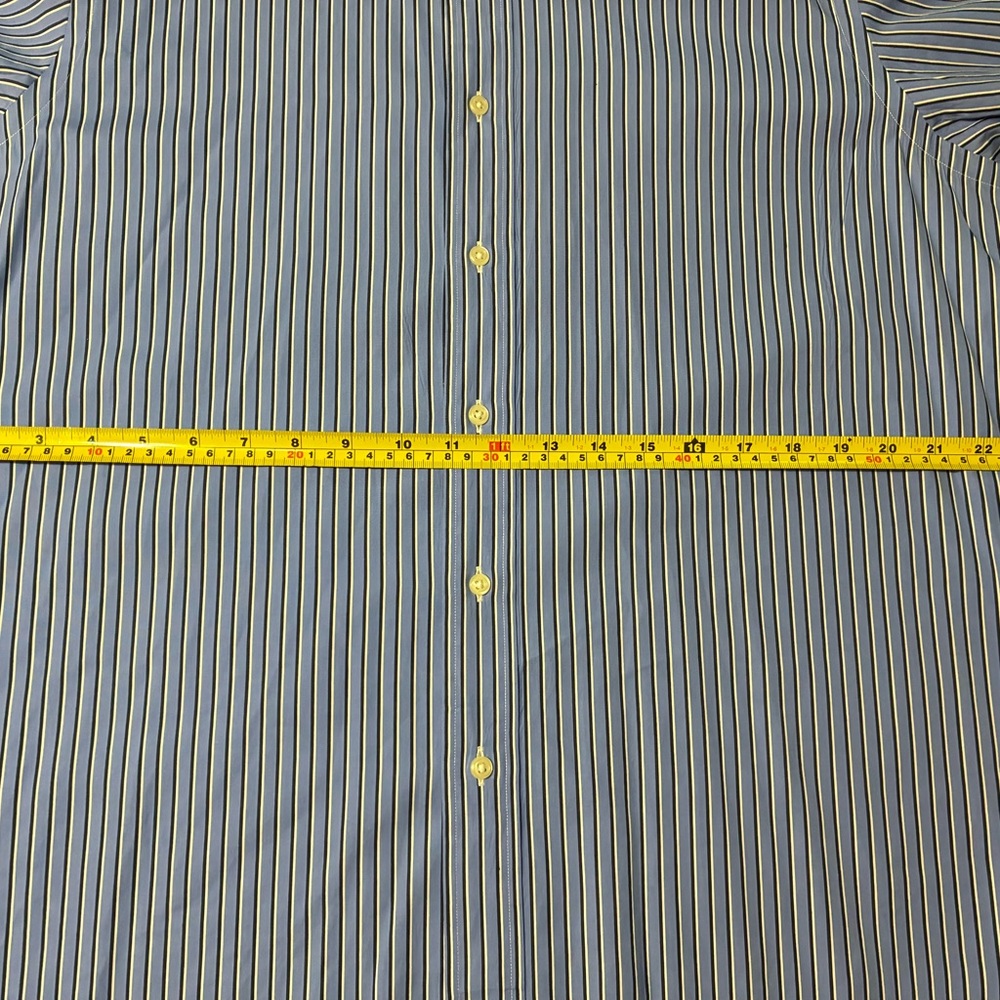 Polo by Ralph Lauren Men's Estate Classic Blue Pinstripe Dress Shirt - Picture 8 of 14